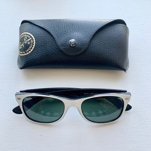 Ray-Ban White New Wayfarer Sunglasses RB2132